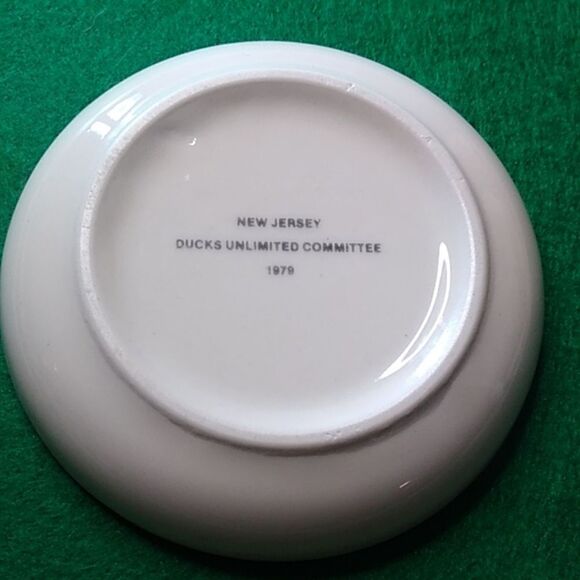 Ducks Unlimited Committee 1979 NJ Porcelain Tray Green Wing Teal Frederick Brown - Picture 2 of 4